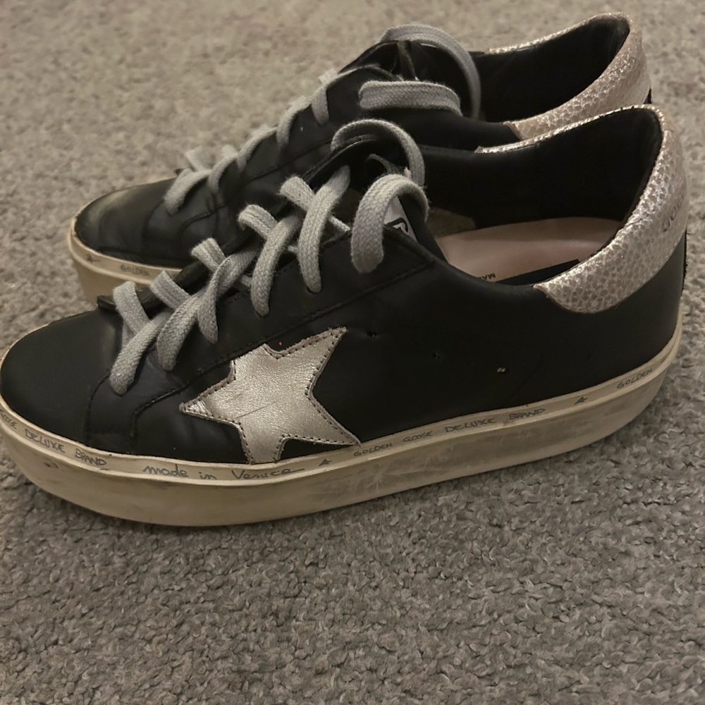 Golden Goose Women's Black and Gray Sneakers - Picture 2 of 10
